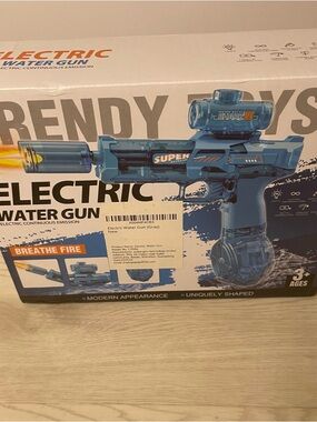 NIB Trendy Toys Blue Electric Water Gun Rechargeable Battery Summer Toy Ages 3+